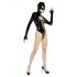 Veludo Preto - Body Batwoman de Manga Longa (Preto) - XL