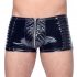 Black Level - Shorts masculinos com zíper e nervuras (preto)