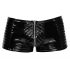 Black Level - Shorts masculinos com zíper e nervuras (preto) - M