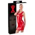 Vestido mini sem mangas de latex (vermelho)