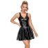 LATEX - Vestido mini com saia babado (preto)