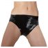 LATEX - Cueca feminina com plugue interno (preto)