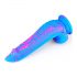 Inkipus - Dildo Silicone com Bolsa - 18cm (azul-rosa)