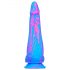 Inkipus - Dildo Silicone com Bolsa - 18cm (azul-rosa)