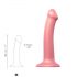 Dildo Metalizado Strap-On-Me M - Rosa Metálico