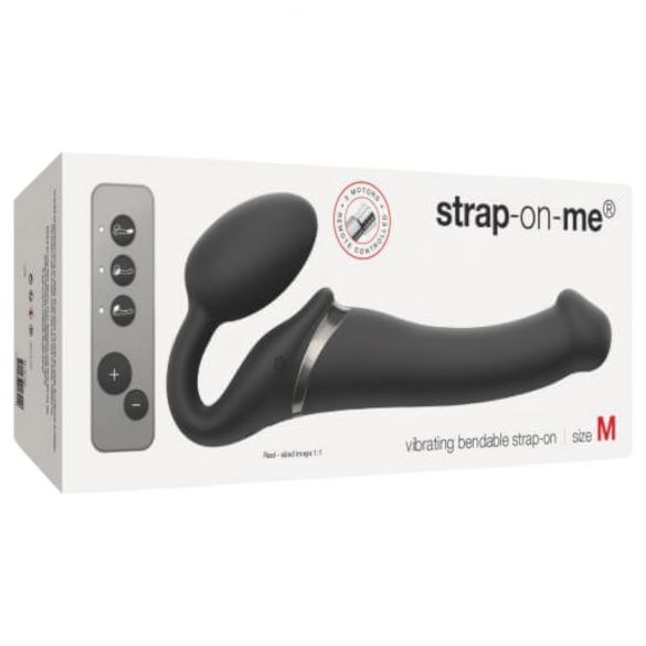 Strap-on-me M - vibrador médio de encaixe (preto)