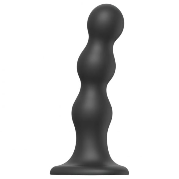 Strap-on com Esferas L - Dildo Base Ventosa (Preto)