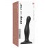 Strap-on-me Curvy S - dildo ondulado com base (preto)