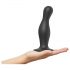 Strap-on-me Curvy L - Dildo ondulado com base (preto)