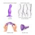 Strap-on Curvo M - Dildo Roxo com Ventosa