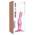 Strap-on-me Curvy S - dildo ondulado com ventosa (rosa)