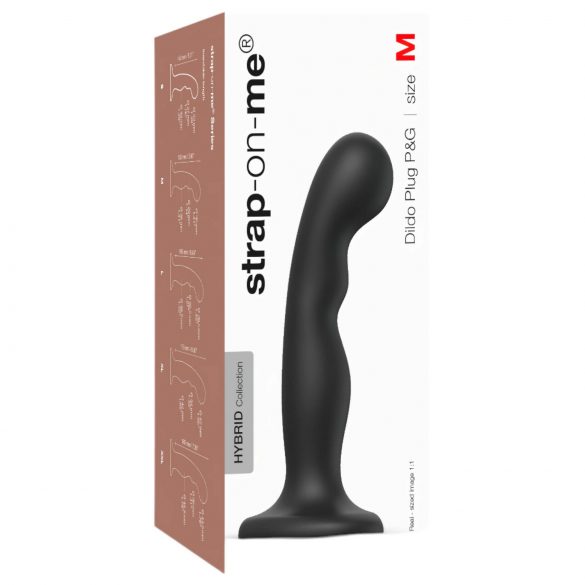 Strap-on-me P&G M - Dildo flexível com base (preto)