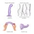 Dildo Strap-on-me P&G S curvado com base (roxo)