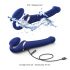 Strap-on-me S - vibrador com ondas e cinto - pequeno (azul)