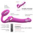 Strap-on-me S - Vibrador com ondas de ar acoplável (rosa)