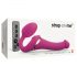 Strap-on-me S - Vibrador com ondas de ar acoplável (rosa)