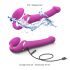 Strap-on-me S - Vibrador com ondas de ar acoplável (rosa)