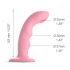 Strap-on-me M - vibrador G-ponto pulsante e à prova d'água (rosa)