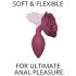 Rosas Abertas M - Plug Anal de Silicone (vermelho)