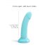 Dildolls Nightfall - Dildo Estrelado com Base (Turquesa)