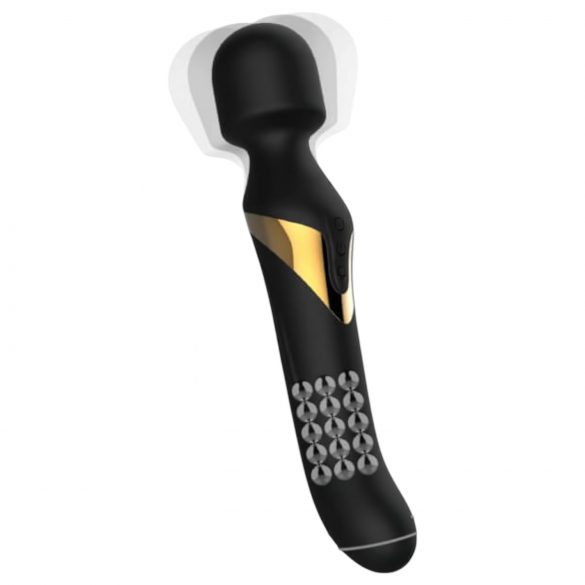 Vibrador Massageador Dorcel Dual Orgasmos Gold 2 em 1 (preto)