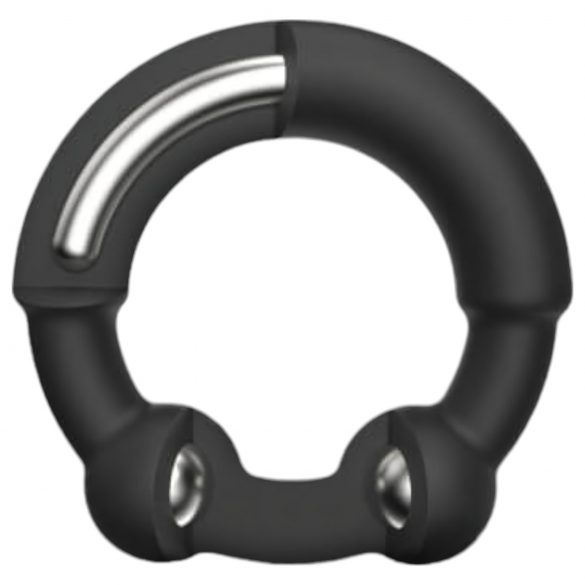 Dorcel Stronger Ring - anel peniano com inserção metálica (preto)