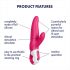 Vibrador à Prova d'Água Mr. Rabbit com Estimulador de Clitóris (rosa)