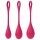 Satisfyer Yoni Power 1 - Conjunto de Ben Wa - vermelho (3 peças)