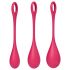 Satisfyer Yoni Power 1 - Conjunto de Ben Wa - vermelho (3 peças)