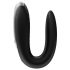 Satisfyer Double Fun - vibrador duplo inteligente, à prova d'água (preto)