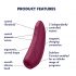 Satisfyer Curvy 1+ - Vibrador de pressão de ar inteligente (vermelho)