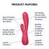 Satisfyer Mono Flex - vibrador inteligente à prova d'água (vermelho)