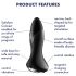 Satisfyer Rotator Plug 1 - Vibrador Anal com Esferas (Preto)