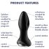 Satisfyer Rotator Plug 2 - vibrador anal de esferas recarregável (preto)