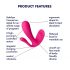 Vibrador Inteligente 3 em 1 Satisfyer Top Secret Plus (rosa)