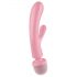 Satisfyer Triple Lover - Vibrador massajador rosa para o ponto G