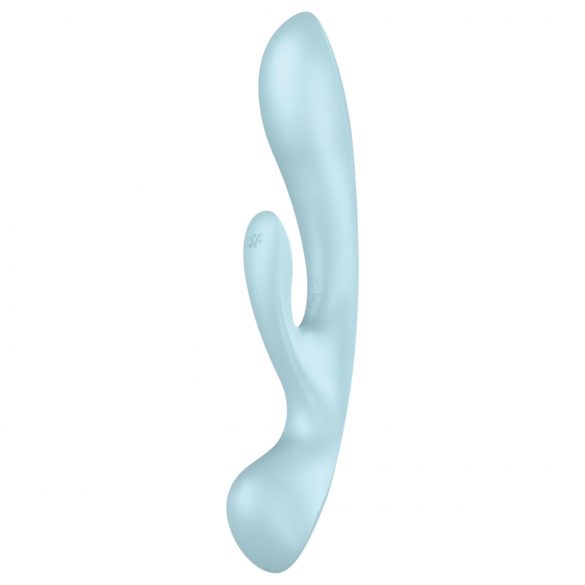 Satisfyer Triple Oh - vibrador clitoriano recarregável (azul)