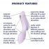 Satisfyer Curvy Trinity 2 - Vibrador 2 em 1 com ar pulsante (roxo)