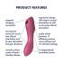 Satisfyer Curvy Trinity 3 - Vibrador 2em1 ondas de ar (vermelho)