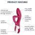 Satisfyer Embrace Me - Vibrador recarregável com braço para clitóris (vermelho)