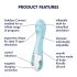 Satisfyer Air Pump Vibrator 5 - vibrador inteligente azul