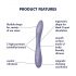 Satisfyer G-spot Flex 2 - Vibrador à prova d'água recarregável (Roxo)