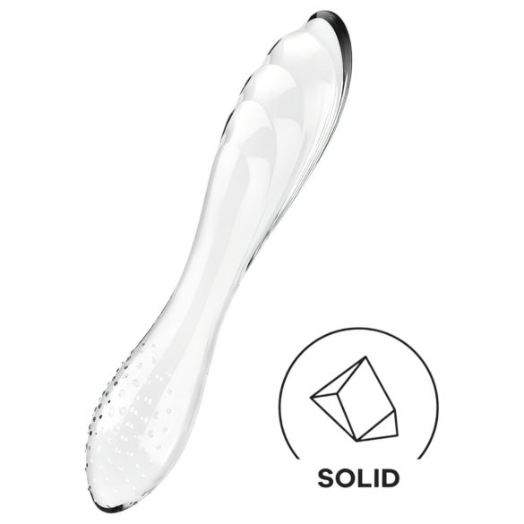 Satisfyer Dazzling Crystal 1 - Dildo de vidro duplo (transparente)