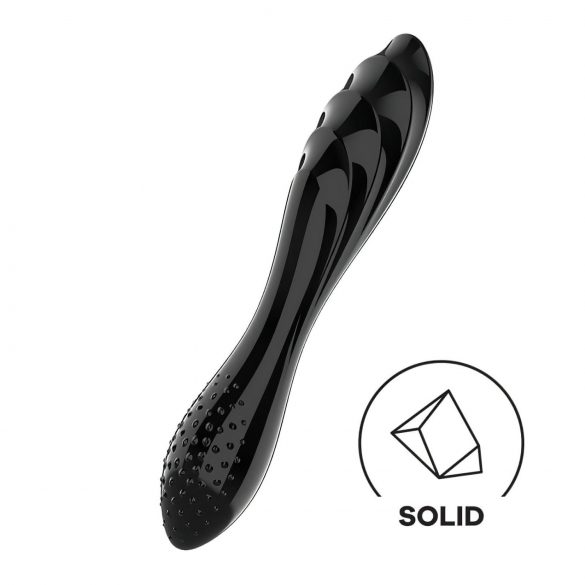 Satisfyer Dazzling Crystal 1 - dildo de vidro dual (preto)