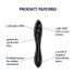 Satisfyer Dazzling Crystal 1 - dildo de vidro dual (preto)