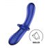 Satisfyer Double Crystal - Dildo de vidro duplo (azul)