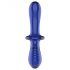 Satisfyer Double Crystal - Dildo de vidro duplo (azul)