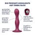 Satisfyer Double Ball-R - Dildo pesadito com base, vermelho