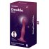 Satisfyer Double Ball-R - Dildo pesadito com base, vermelho