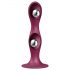 Satisfyer Double Ball-R - Dildo pesadito com base, vermelho